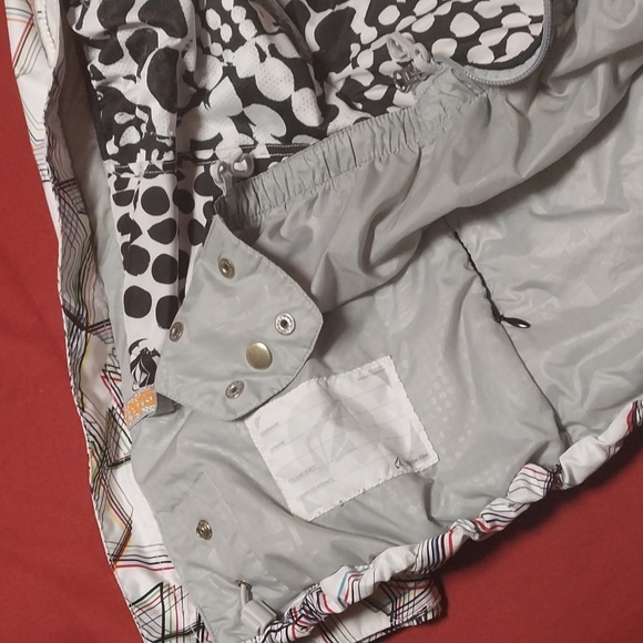 VOLCOM white/ design snow jacket women's size small - Picture 5 of 8